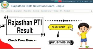 Rajasthan PTI Grade 3rd Result