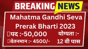 Mahatma Gandhi Seva Prerak Bharti 2023