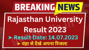 Rajasthan University BA 1st Year Result 2023