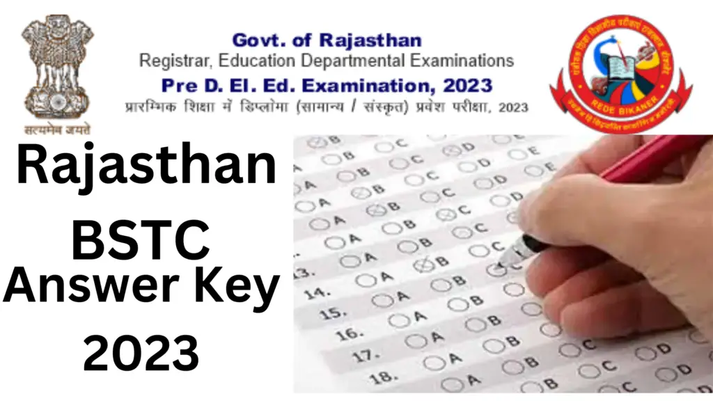 Rajasthan BSTC Answer Key 2023