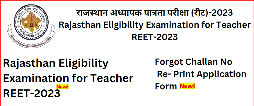 REET Application Form 2023