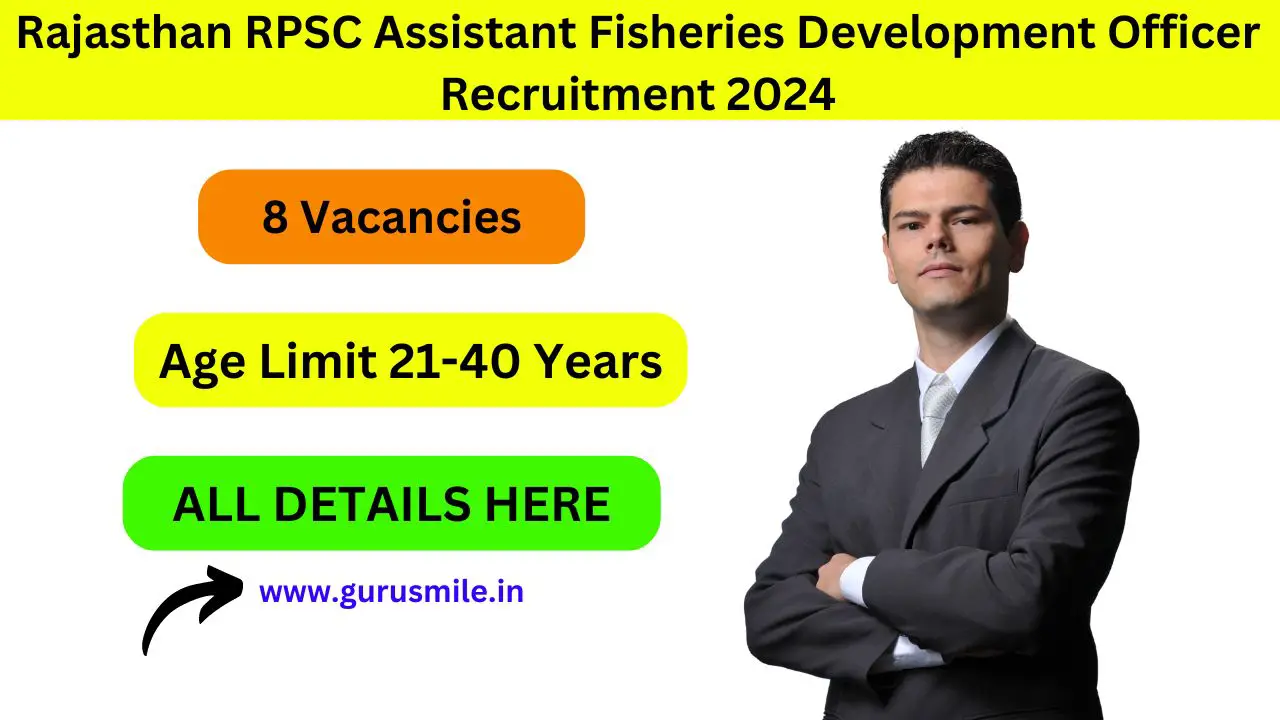 Rajasthan RPSC Assistant Fisheries Development Officer Recruitment 2024